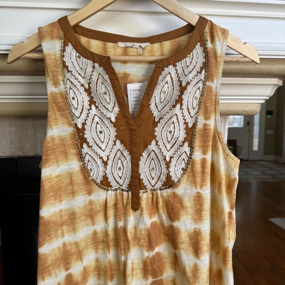NWT Floreat Embroidered Sleeveless Layering Boho Lagenlook Top - Picture 4 of 7